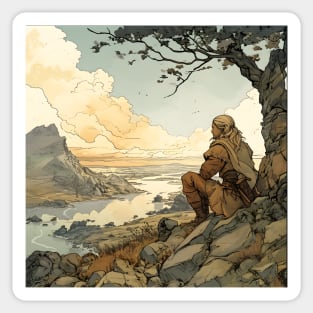 Saga of the Norse: Viking Exploration, Epic Tales, and Anime-Manga Heritage in Vinland Saga Art Sticker